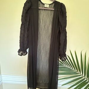 Elegant Black Sheer Blouse